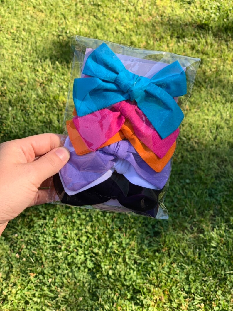 hand tied bow nylon headband Solid color baby bow baby bow headband fabric bow pink baby headband,baby girl bow school girl bow
