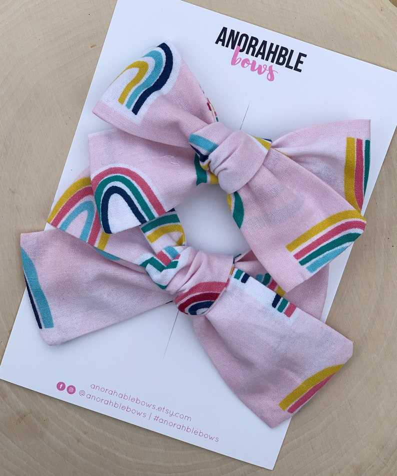 Rainbow baby bow baby girl bow baby bow headband baby bows, rainbow baby headband baby girl head band hand tied bow