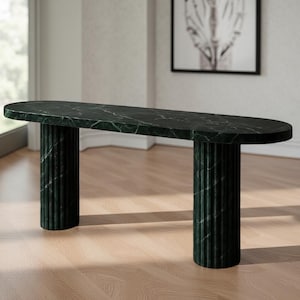 Buy Green Marble Console Table & Entryway Table – Hall Table, Bedside Table, Corner Table With Marble Stand