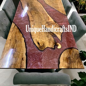 Handmade Epoxy Resin River Table: Custom Indoor Outdoor Decor