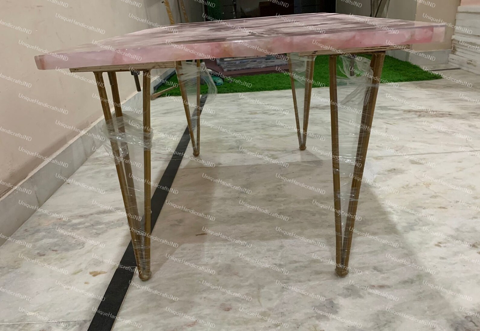 Pink Rose Quartz Dining Table Rose Quartz Vanity Top Rose Etsy