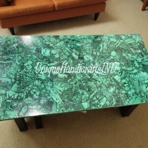 Malachite Dining Table Top, Malachite Coffee Table Top, Green Stone Table, Malachite Stone Table, Malachite Inlay Table, Green Table Top