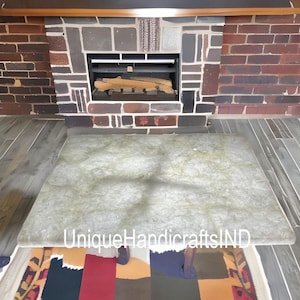 Quartz Illuminated Countertops / Made To Order Natural Crystal Quartz Stone Bar & Kitchen Counter Top / Coffee Tabletops Backlit Slab