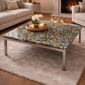 Handmade Abalone Shell Inlay Marble Table Top