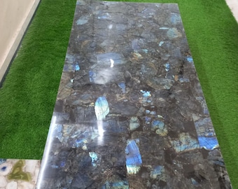 Handmade Labradorite Slab: Custom Stone Table Top, Countertop Slab