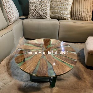 Epoxy Resin Table, Natural Wooden Garden Table / Epoxy Kitchen Table/Epoxy Table Decor
