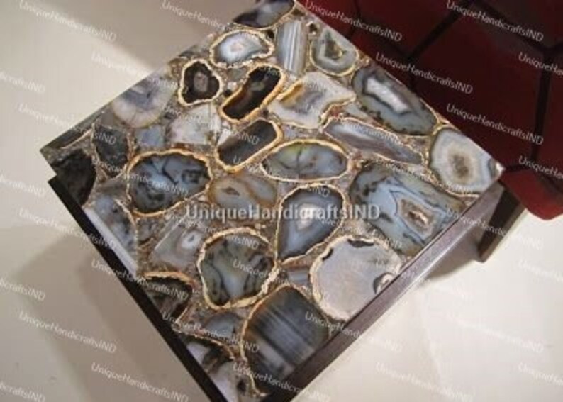 Natural Agate Squared Table Agate Stone Table Square Agate Etsy