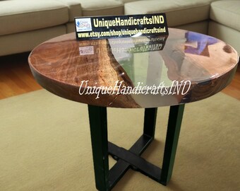 Modern Epoxy Resin Table Top – Clear River Style Furniture