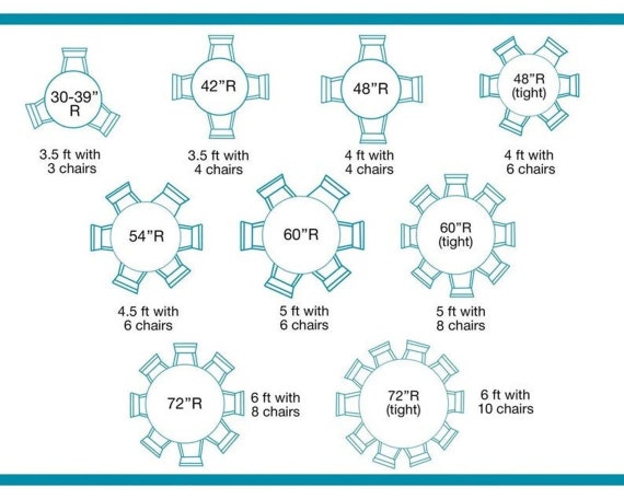 Standard round table size for wedding | Honestweddingadvice.com