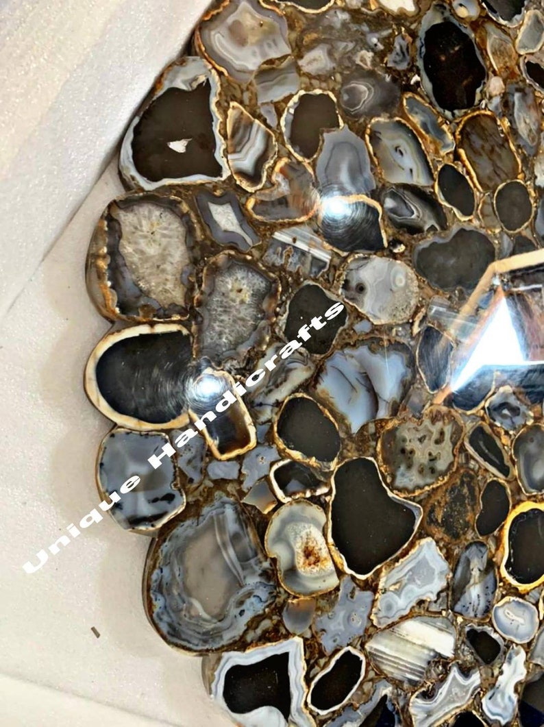 Natural Agate Stone Coffee Table Top Agate Table Stone Etsy