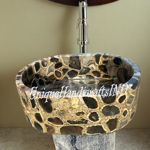 Natural Oval WashBasin | Agate Sink (Customisable)