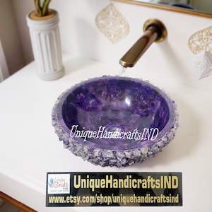 Amethyst Vessel Sink: Unique Purple Gemstone Bathroom & Kitchen Sink