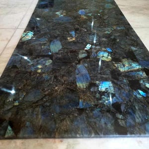 Handmade Labradorite Slab: Gemstone Table Top, Kitchen Countertop