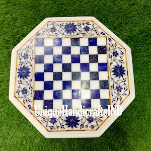 Christmas Gifts Marble Chess Board | Inlay Art Unique Handcrafted Marble Chess Set | Best Selling Chess Set | Unique Gifts for Him |