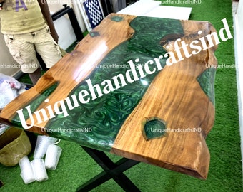 Mesa de río, mesa de río de resina, mesa de centro epoxi única mesa de cocina de madera de resina epoxi