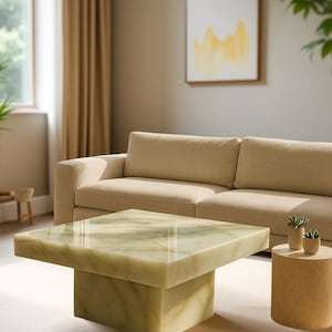 Real Onyx Coffee Table, Bedside End Table, Onyx Corner Table, Low Accent Table, Cocktail Table, Dining Table, Onyx Plinth Stand