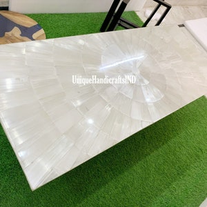 Selenite Table Top,Selenite Coffee Table Top,Selenite Table Top,Selenite Side Table Top,Home Decor Sun Rays Design