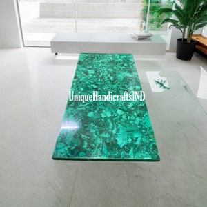 Green Malachite Stone Table Top,  Stones Random Work Semi Precious Stone Handmade Work, Malachite Kitchen Counter