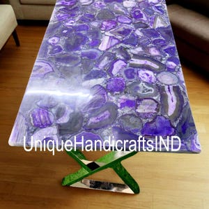 Center Table, Purple Agate Table, Bars & Kitchen Dining Table Slab, Agate Countertop, Coffee Table, Gift Item, Bathroom Vanity Top Furniture