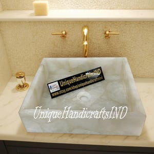 Buy Custom Quartz Sink, Sink Integrated Custom Quartz Countertop, Bathroom Sink, Bathroom Vanity Top, Quartz Vanity Top, Vessel sink