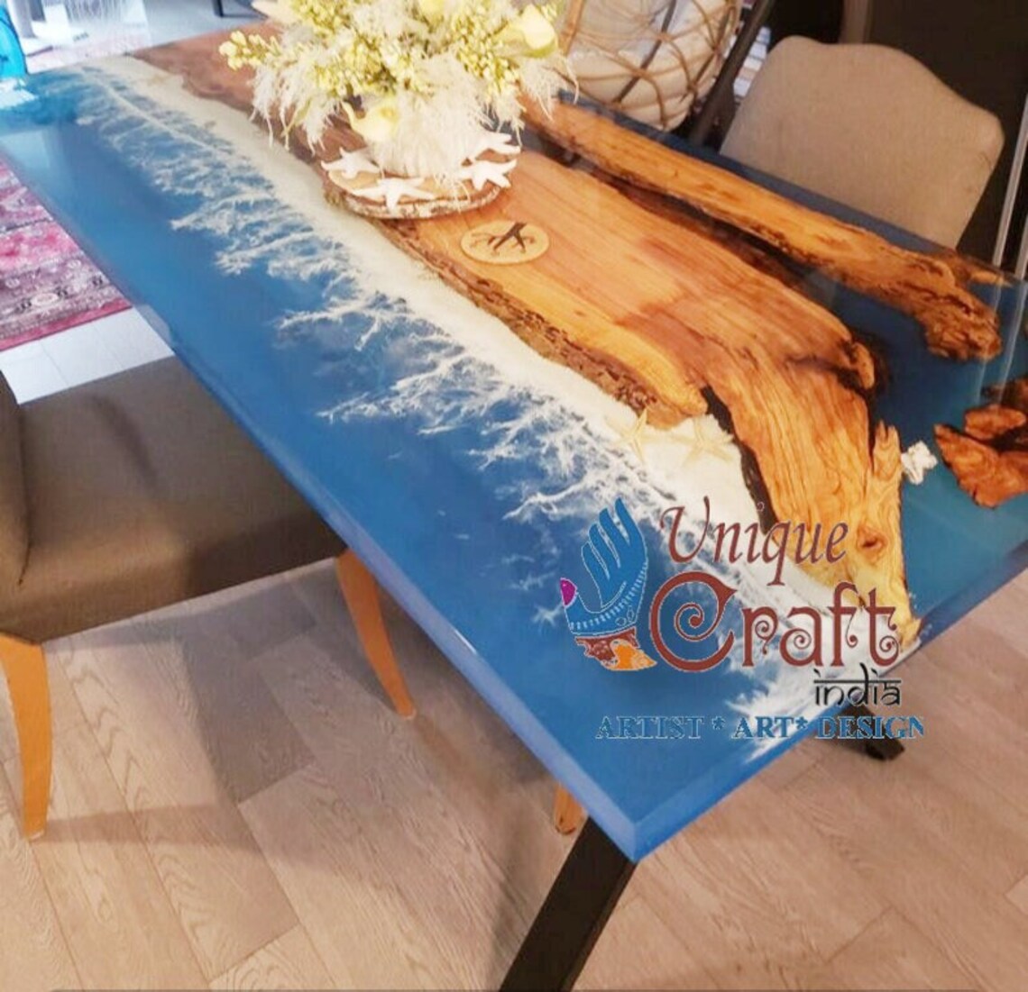 Conference Table Epoxy Center Table Ocean Epoxy Dining Etsy