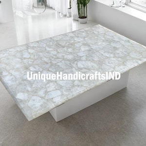 Translucent Kitchen Island, Quartz Kitchen Countertops, Quartz Backlighting, Countertops, Crystal White Agate Stone for Bar Countertop