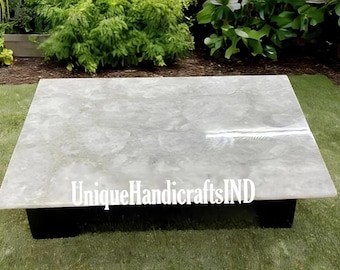 Crystal Quartz Coffee Table, Quartz Countertops, Kitchen counter top Slab Custom Made