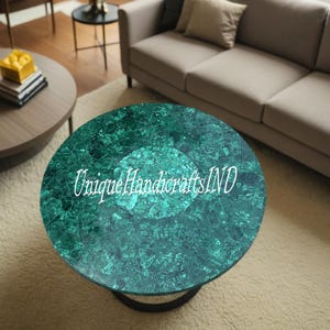 Tampo da mesa de centro malaquita, mesa de jantar malaquita, mesa de pedra natural, mesa de pedra malaquita, mesa embutida de malaquita, tampo de mesa verde