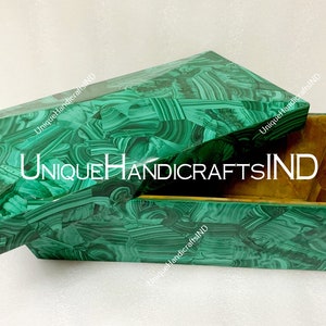 Malachit-Schmuckkästchen / Ringaufbewahrung & Organisation Marmor-Malachit-Edelsteinkästchen / personalisierte Hochzeitsgeschenke für Ihre Lieben