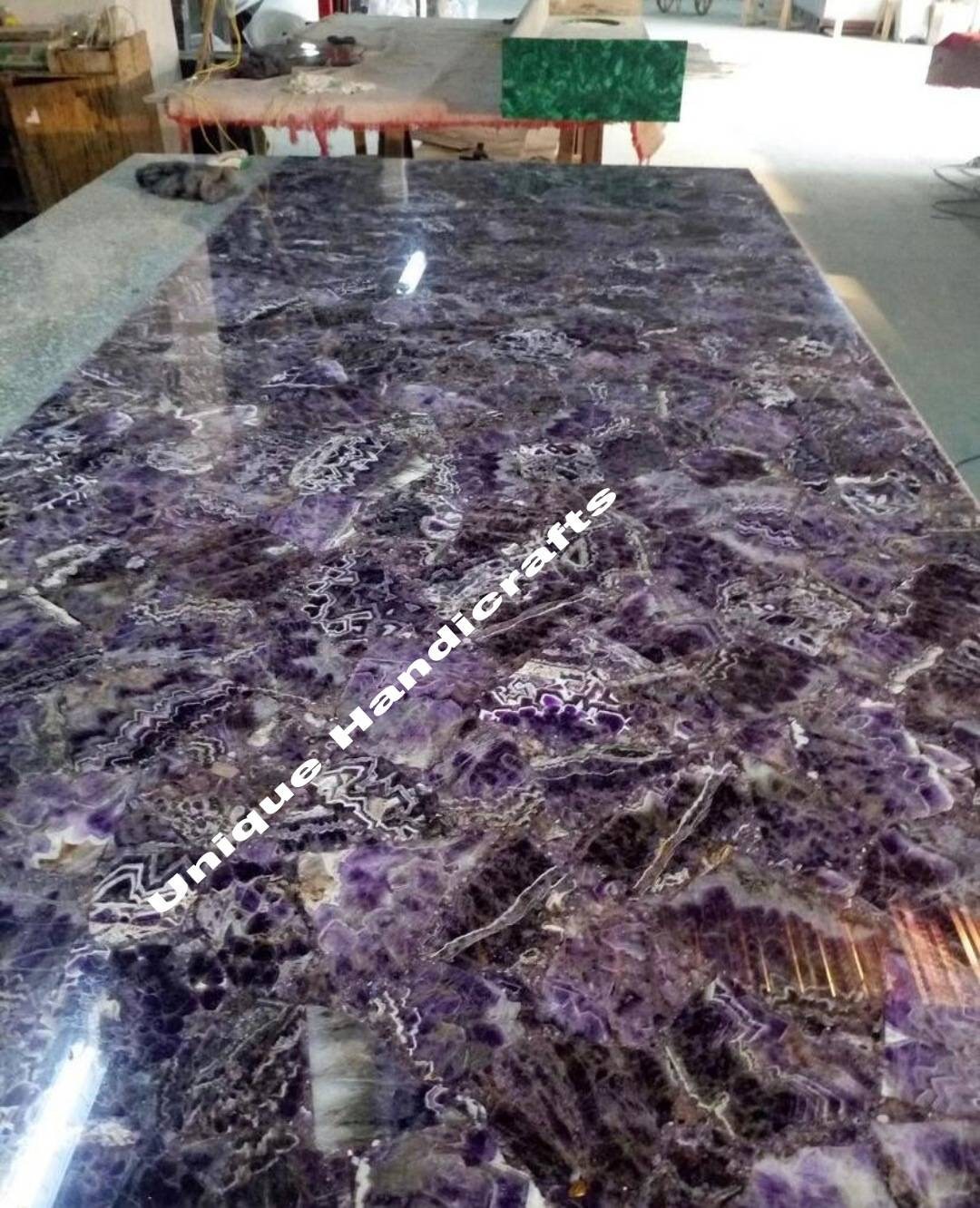 Amethyst Gems Stone Slab Counter Top Random Work Buffet Table Etsy