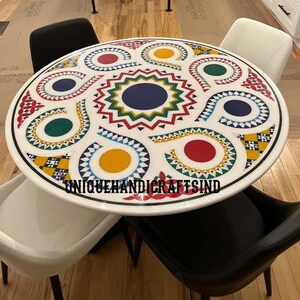 White Marble Table, Kitchen Table, Office Table