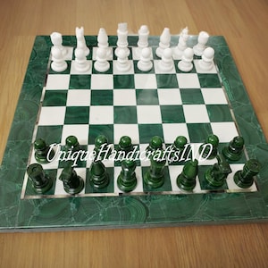 Christmas Gifts Chess set Handmade | Green Marble chess set | Best Selling Chess set | gifts for him| Fathers day gifts| Best Gifts her/him