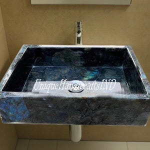 Natural Labradorite WashBasin | Labradorite Sink (Customisable)
