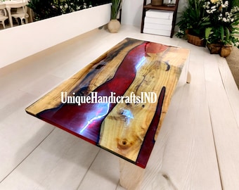 Epoxy Dining Table | Red Epoxy Table | Resin Table | Epoxy Table | Coffee Table | Epoxy Resin Table Home Decor Furniture