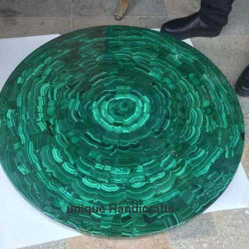 Marble Table Top Malachite Gems Random Marble Coffee Center Etsy