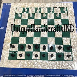 Christmas Gifts Chess set Handmade, Green Malachite Marble chess set, Best Selling Chess set, gifts for him, Best Gifts for every occasion