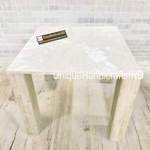 Buy Selenite Stone Coffee Table with Legs,Selenite Gemstone Sunburst Pattern for Coffee, Center,Dine,and Hallway Tables for Your Home Decor,