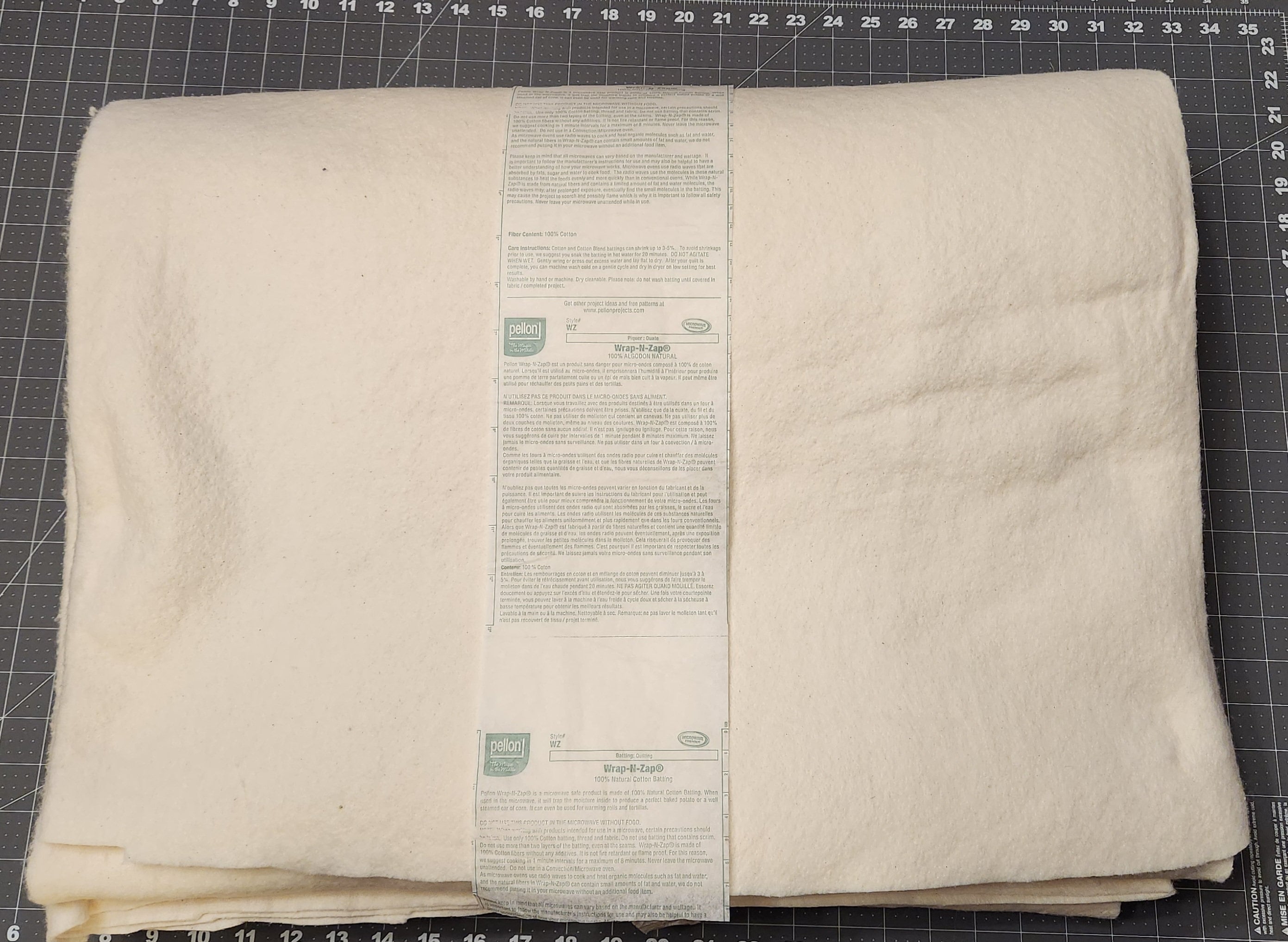 Pellon Cotton Quilting Batting, off-White 90 x 6 Yards by the Bolt