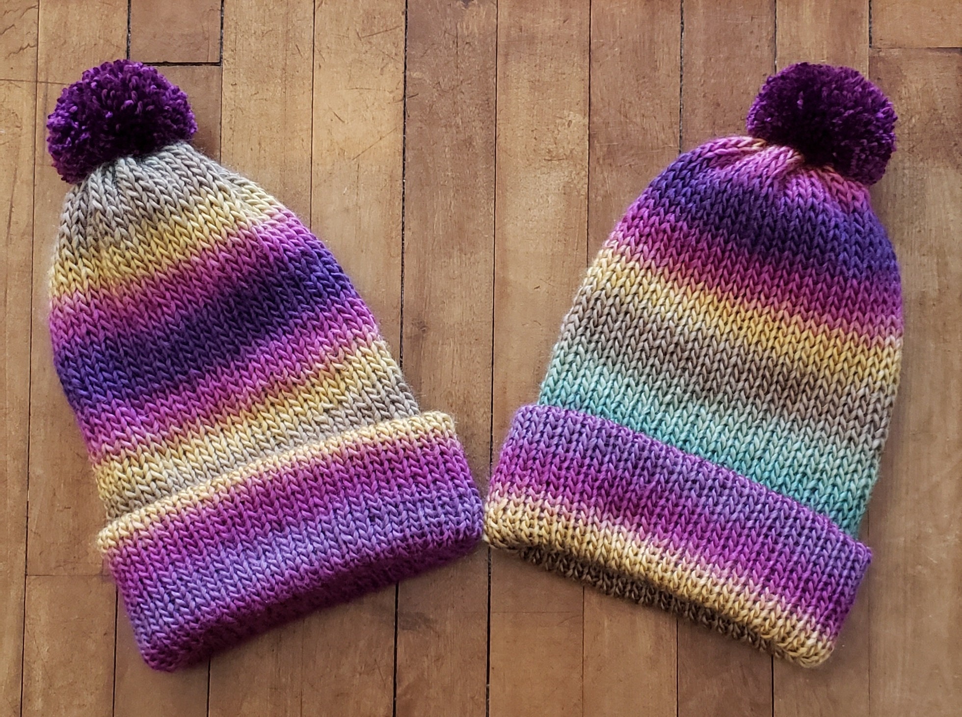 Stocking Caps with folded brim. Extra soft & warm Medium to Etsy
