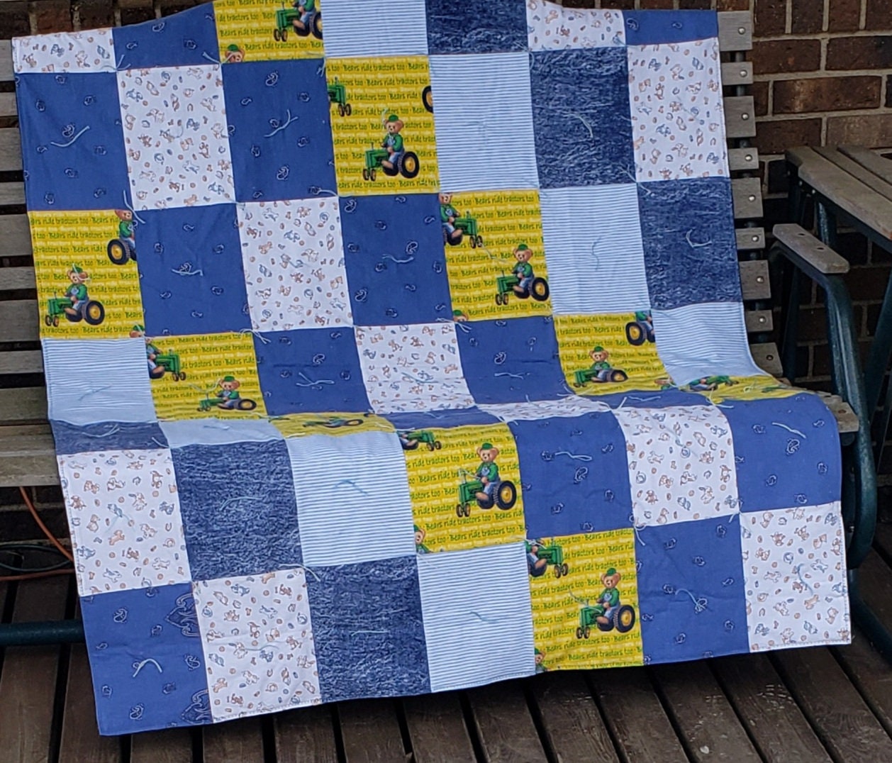 Blue Tractor Bedding - Etsy Blue Tractor Bedding - Etsy