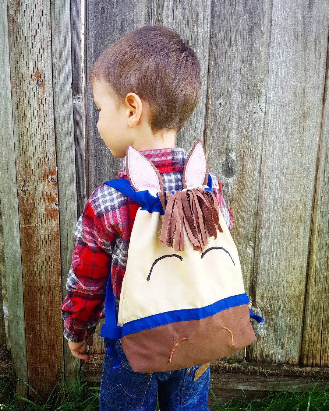 Horse Drawstring Backpack Etsy