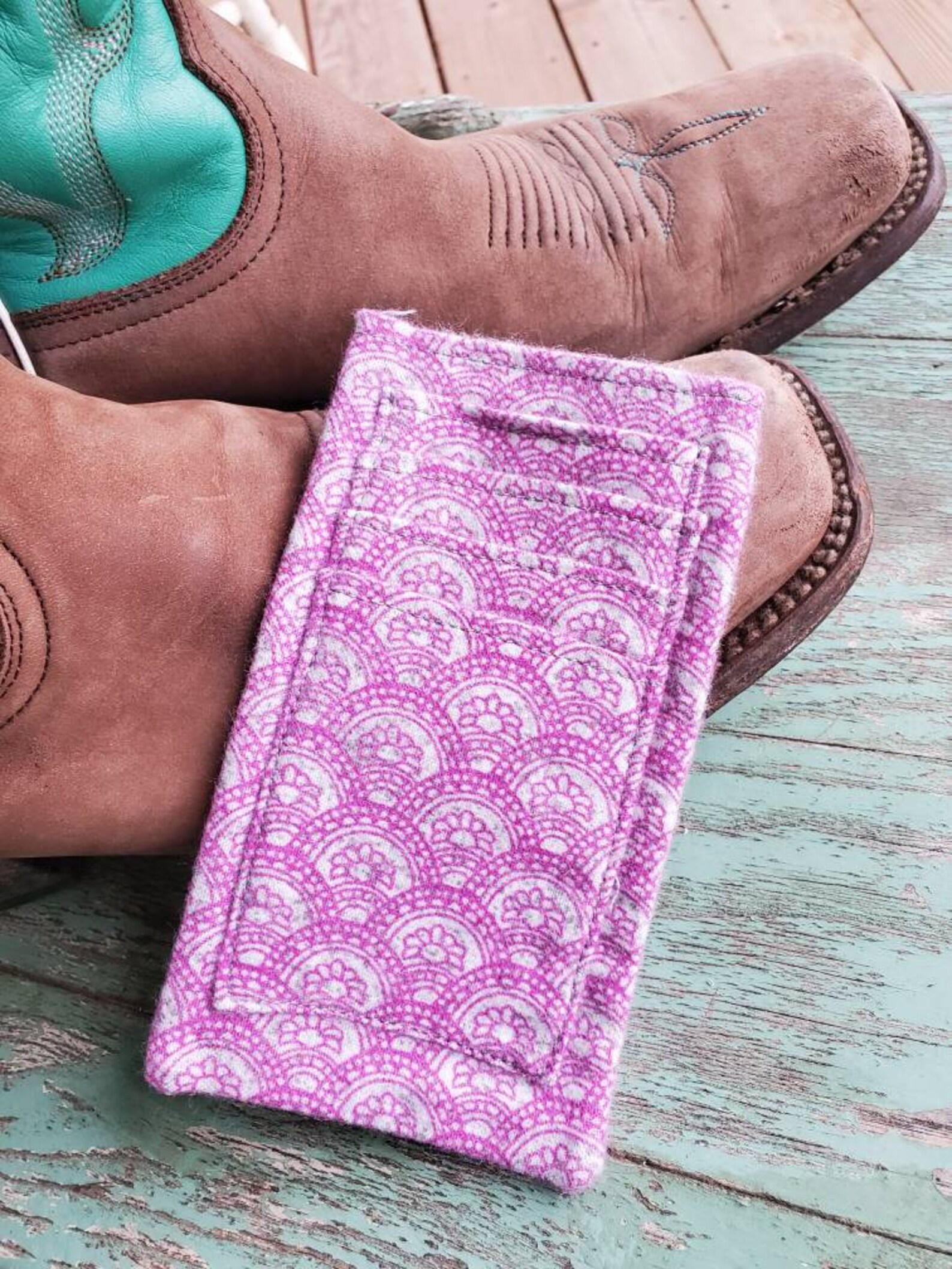 Boot PhoneWallet already made 2 7/8 5 5/8 inch phone or Etsy