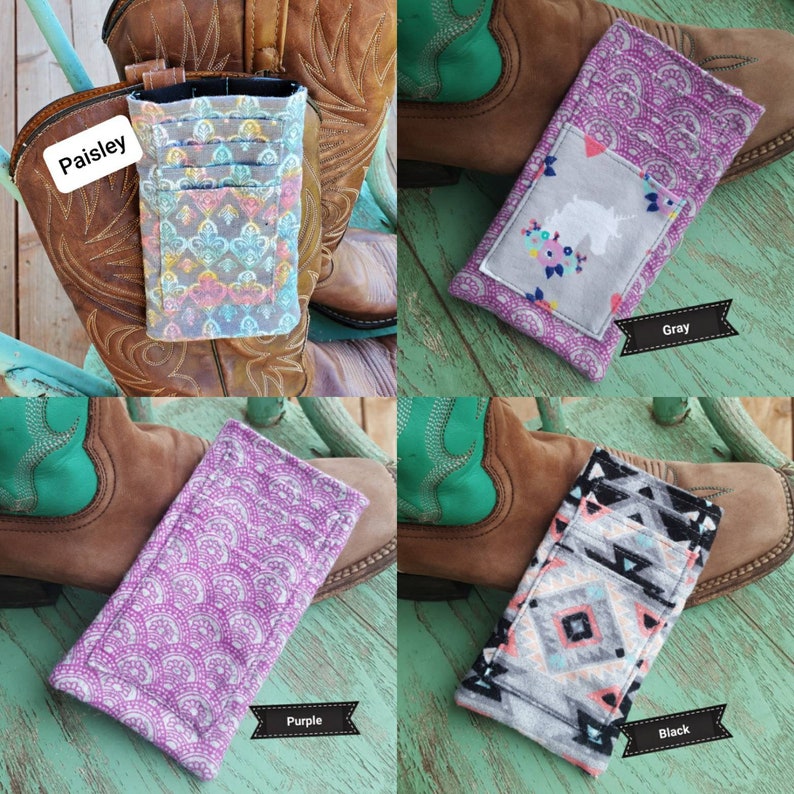 Boot Phone-Wallet clips inside your boot Important Sizing | Etsy