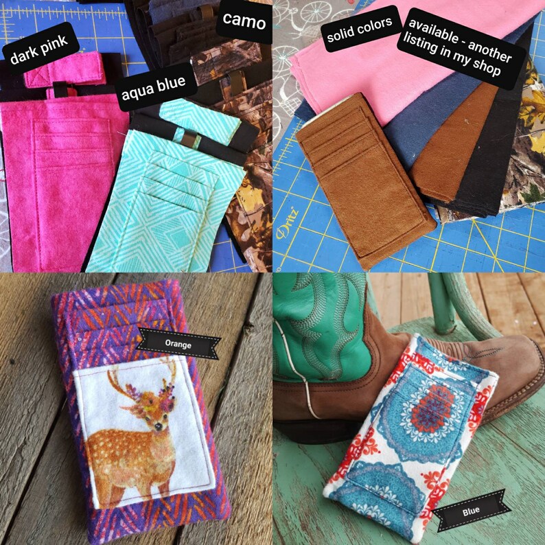 Boot Phone-Wallet clips inside your boot Important Sizing | Etsy