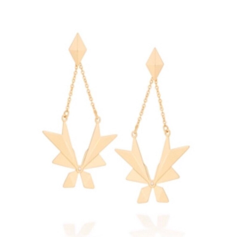 18K Butterfly Shaped Earrings READY TO SHIP