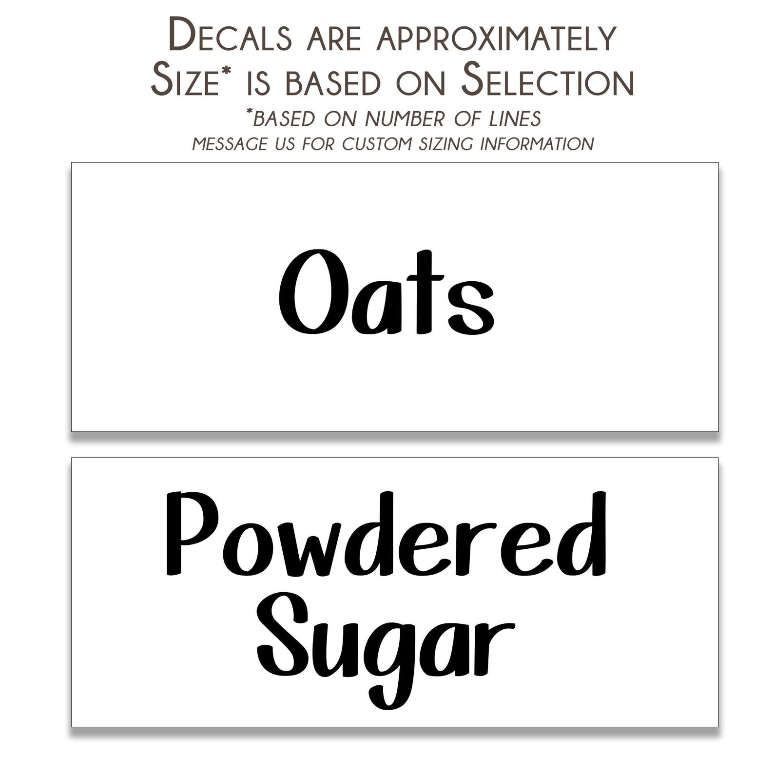 Pantry Labels: Baking Ingredients, Kitchen Organization Vinyl Decals - Etsy