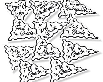 First Day of School Printable Flag (DIGITAL DOWNLOAD) *CHARCOAL*