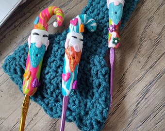 Adorable Sleepy Gnomes in Jammies fun theme Crochet Hooks!