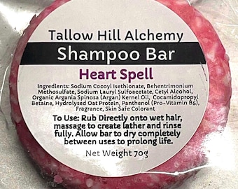 HERZZAUBER | Feste Shampoo Bar | VEGAN | Feuchtigkeitsspendende sanfte Haarpflege für alle Haartypen | Biologisch abbaubar, biologisch abbaubar, nahezu ohne Abfall | Geschenk geben