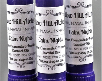 Calm Nights-neusinhalator | Natuurlijk reliëf | Nacht | Kalmerend | Romeinse kamille | Lavendel | Etherische olie | Aromatherapie